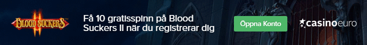 CasinoEuro bonus - 10 gratisspinn på Blood Suckers II